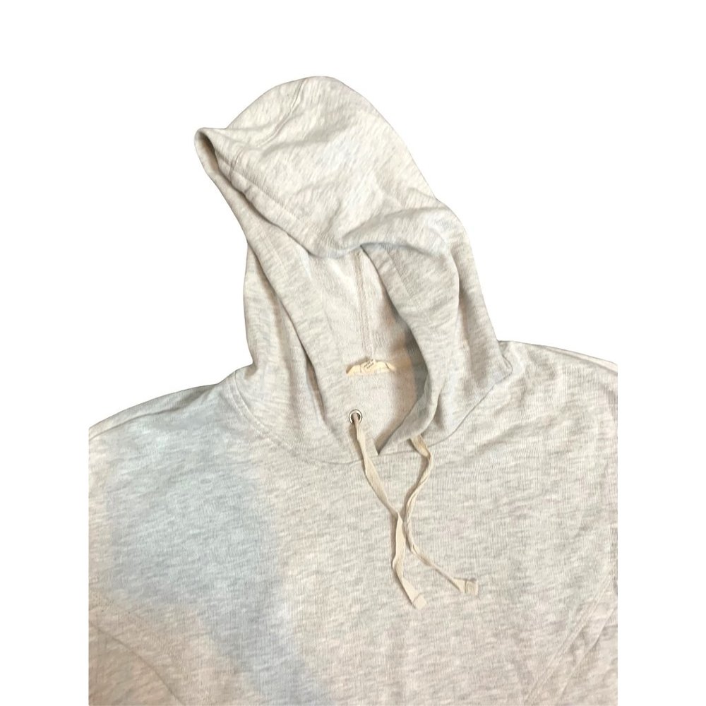 Jane + Delancey Light Gray Oversized Sleeveless 90's Style Hoodie Sweatshirt-Sma - Picture 13 of 13